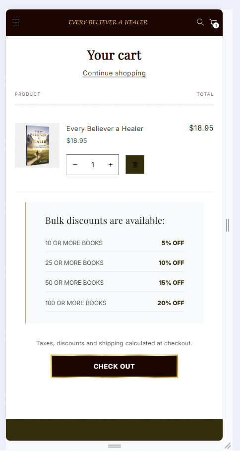 Every Believer A Healer author and community content section